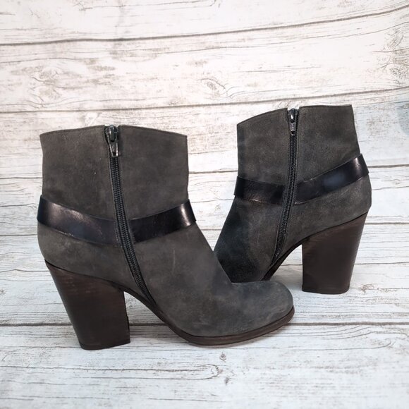 Cocolico Vita Harness Ankle Boots Grey Suede Booties Women Size 40 - Picture 6 of 11